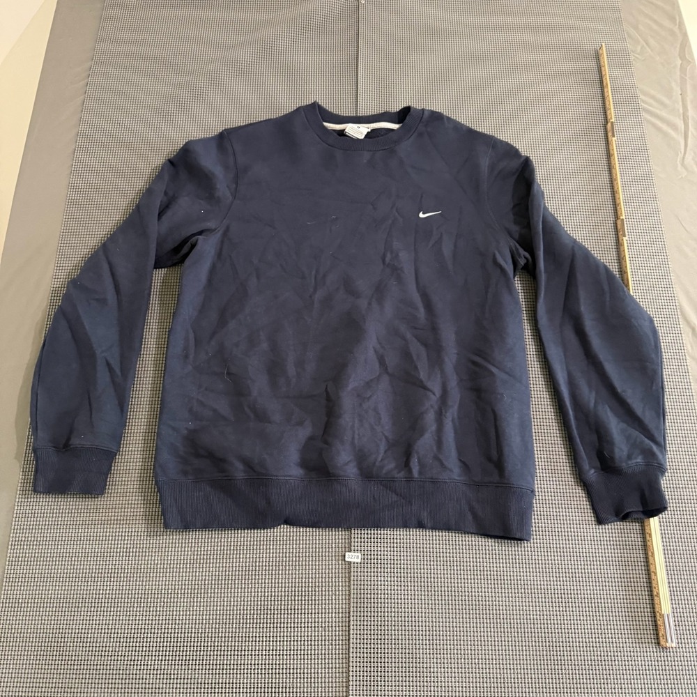 Nike Mens Navy Blue Crewneck Swoosh Sweatshirt Size L 3278